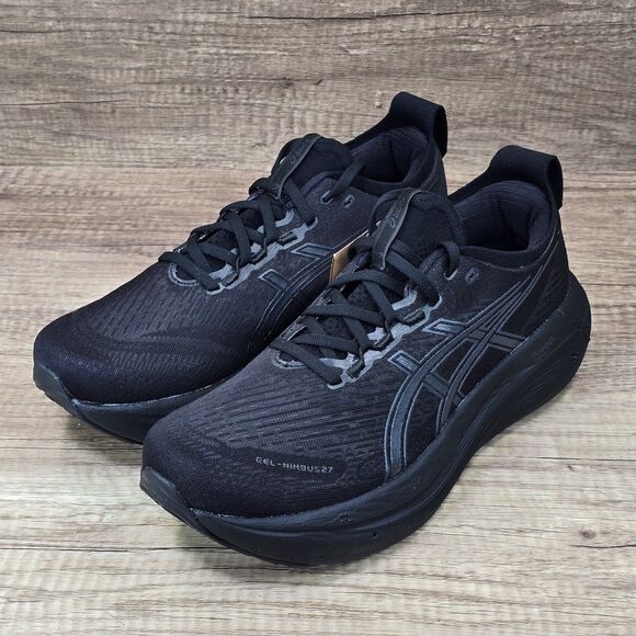 Asics Gel Nimbus 27 Men\'s Sz 9.5 Black Graphite Grey Running Shoes NEW W DEFECTS main image 8